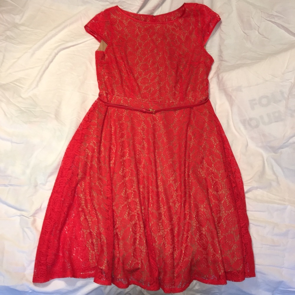 Black Label Red Lace Dress